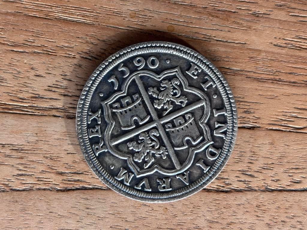 Spaanse mat replica Koninklijke Begeer, Postzegels en Munten, Ophalen of Verzenden, Vóór koninkrijk, Overige waardes, Losse munt