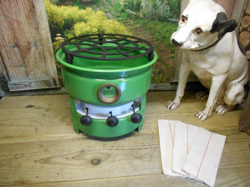 🔥emaille reseda petroleumstel len oliestel div maten🔥, Ophalen of Verzenden