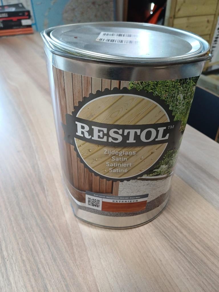Restol zijdeglans Bruin 5 liter nr. 577, Ophalen, Nieuw
