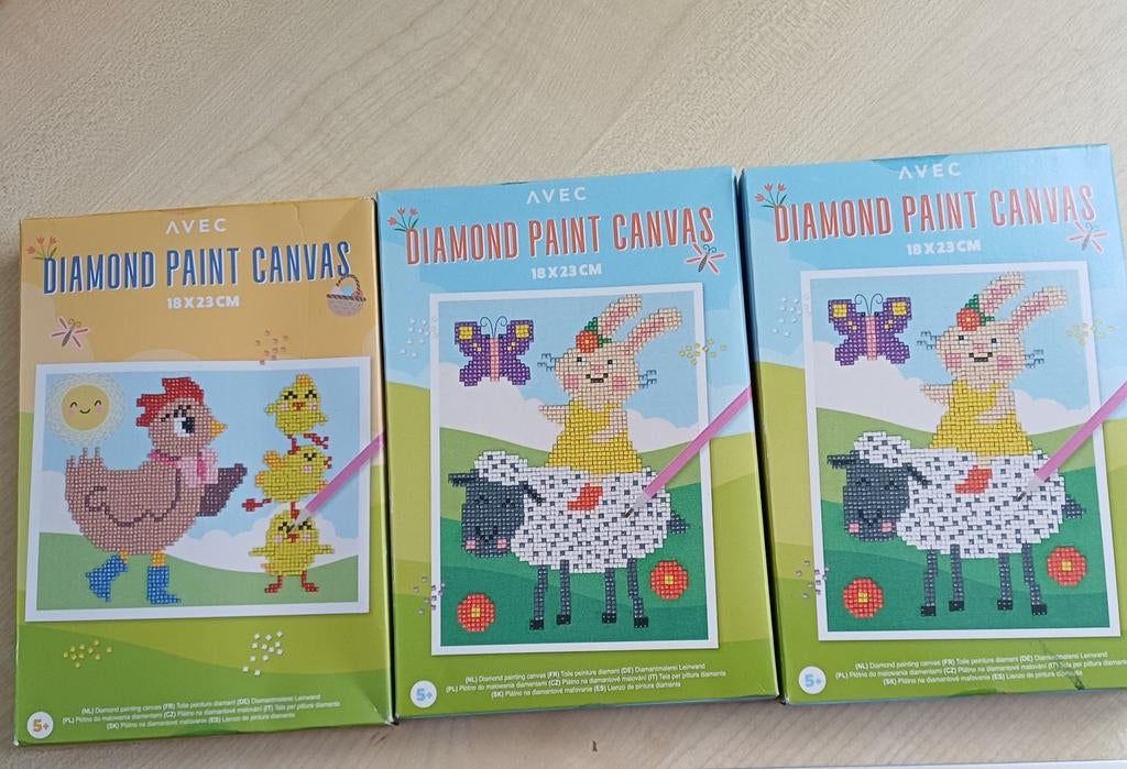 3 doosjes diamond painting 18X23, Ophalen of Verzenden, Nieuw, Knutselwerk