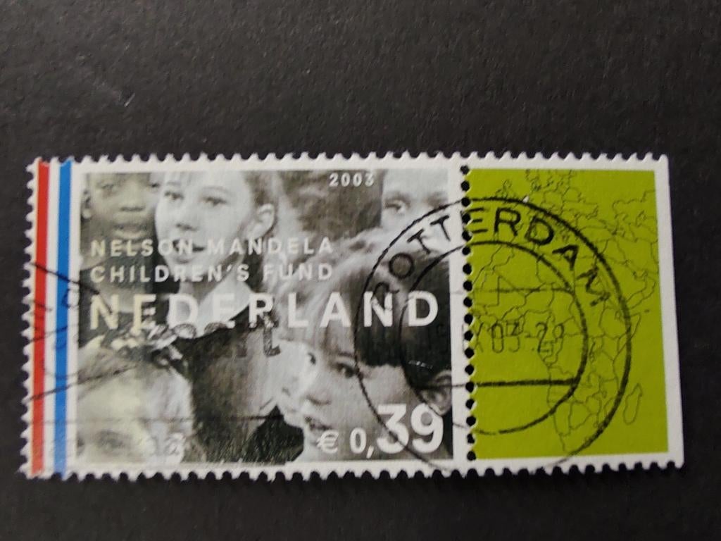 2197 Nelson Mandela 85 jaar 2003 met groene tab, Postzegels en Munten, Ophalen of Verzenden