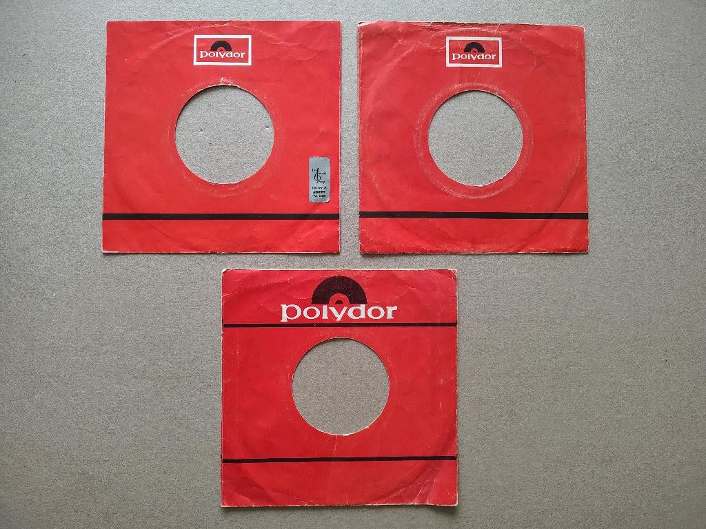 3x LEGE SINGLE HOESJES / Polydor / 45 RPM / 7", Verzenden, Gebruikt, 7 inch, Pop