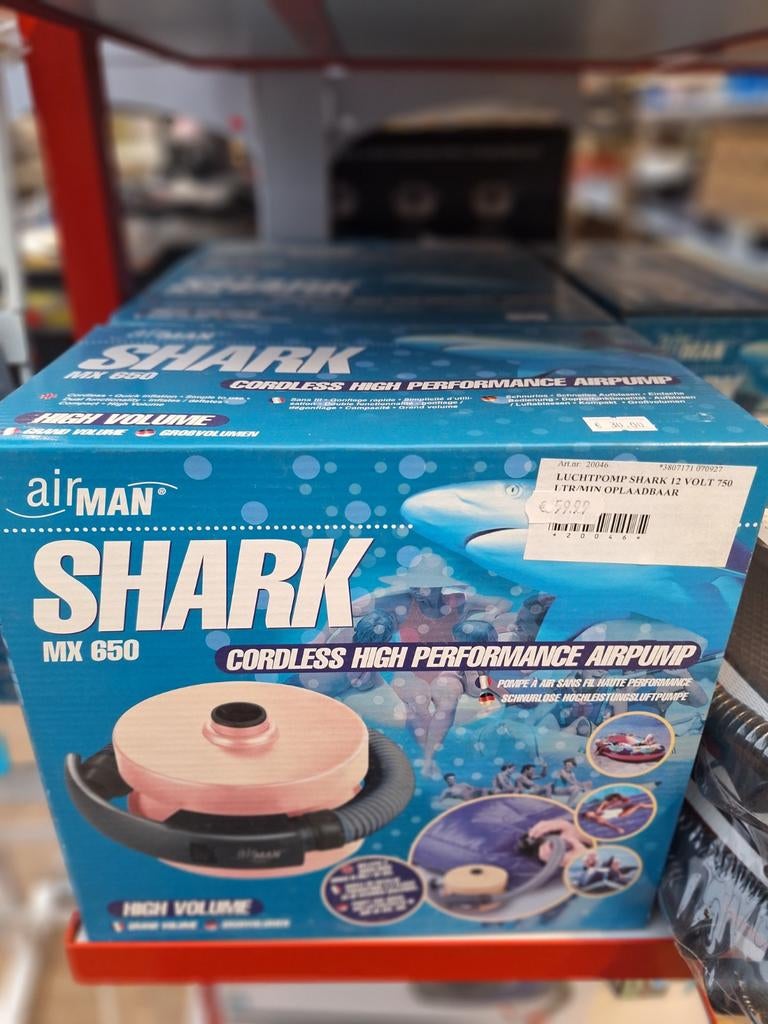 Luchtpomp shark 12 volt mini oplaadbaar, Ophalen of Verzenden, Nieuw