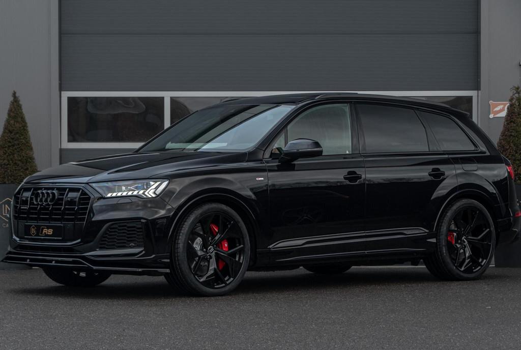 Audi Q7 55 TFSI e Quattro | Pano | Black| RS Zetels, Automaat, Gebruikt, 2995 cc, Met garantie (alle)