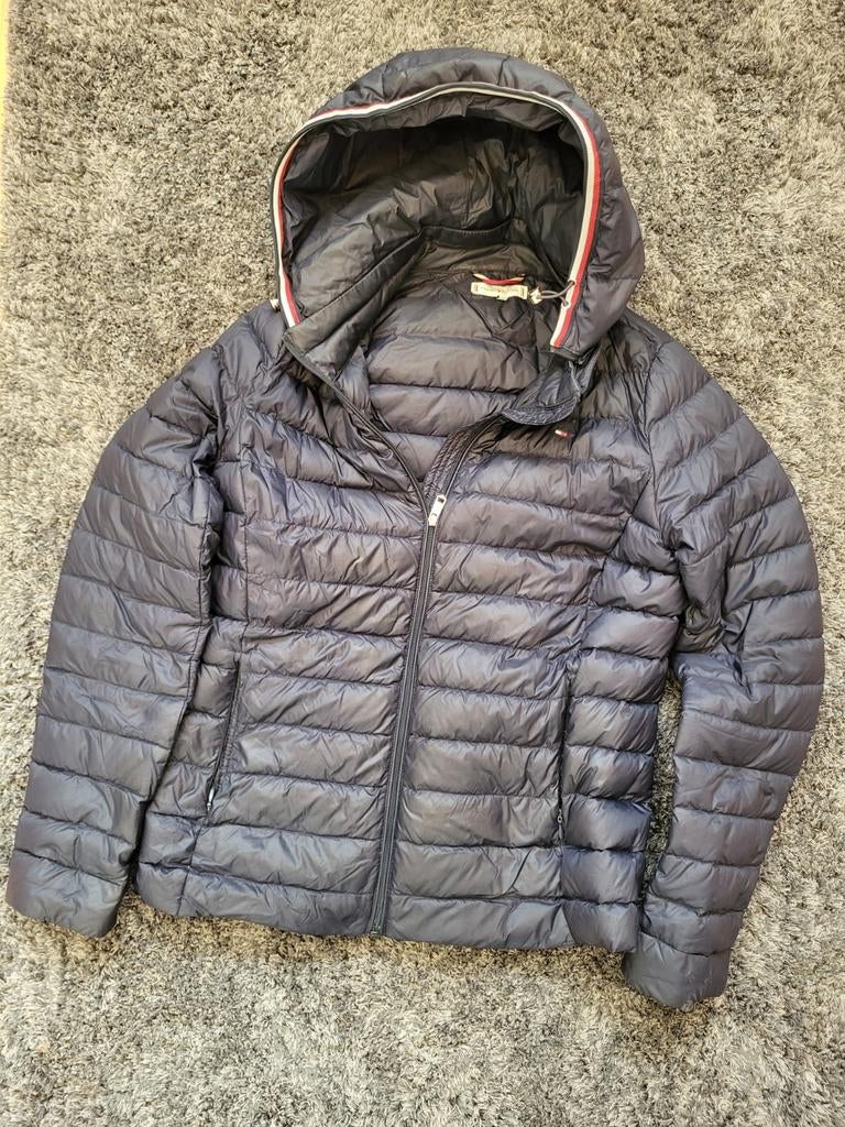 Tommy Hilfiger donsjas XS - Zo goed als nieuw, Blauw, Ophalen of Verzenden, Zo goed als nieuw, Maat 34 (XS) of kleiner