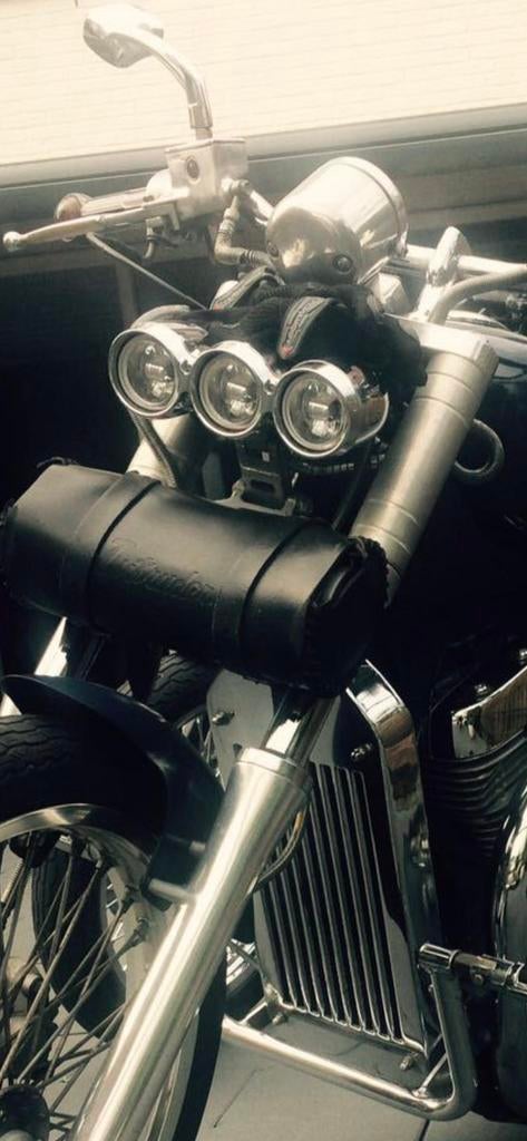 Lederen gereedschapstas voor bobber of chopper, Ophalen of Verzenden, Gebruikt