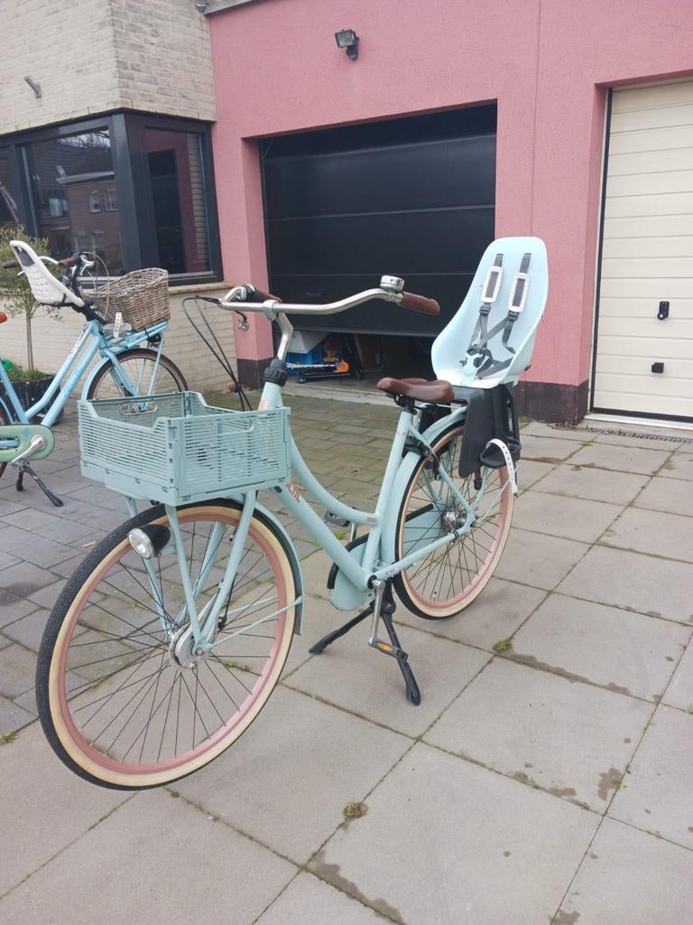 Urban Iki achterzitje mint blauw met framemontage, Ophalen, Voetsteuntjes