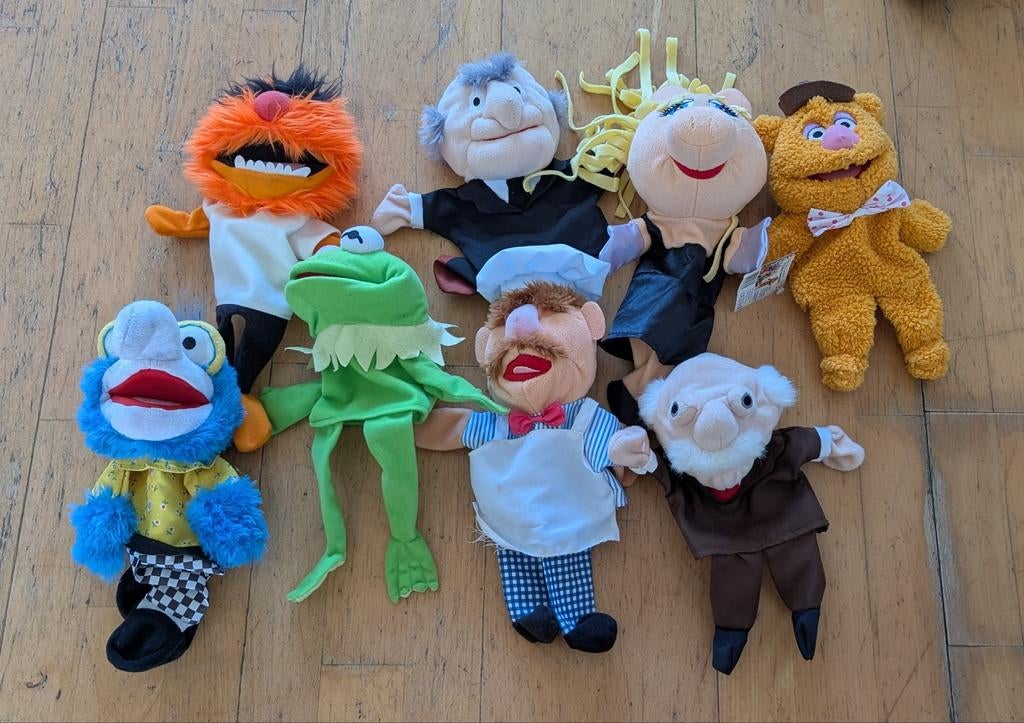 Muppet Handpoppen Set, Kinderen en Baby's, Speelgoed | Knuffels en Pluche, Gebruikt, Overige typen, Overige karakters, Overige merken