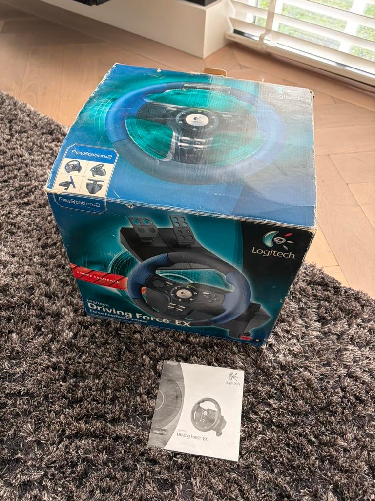 Logitech Driving Force EX stuurwiel met pedalen PS2!, Ophalen of Verzenden, Gebruikt