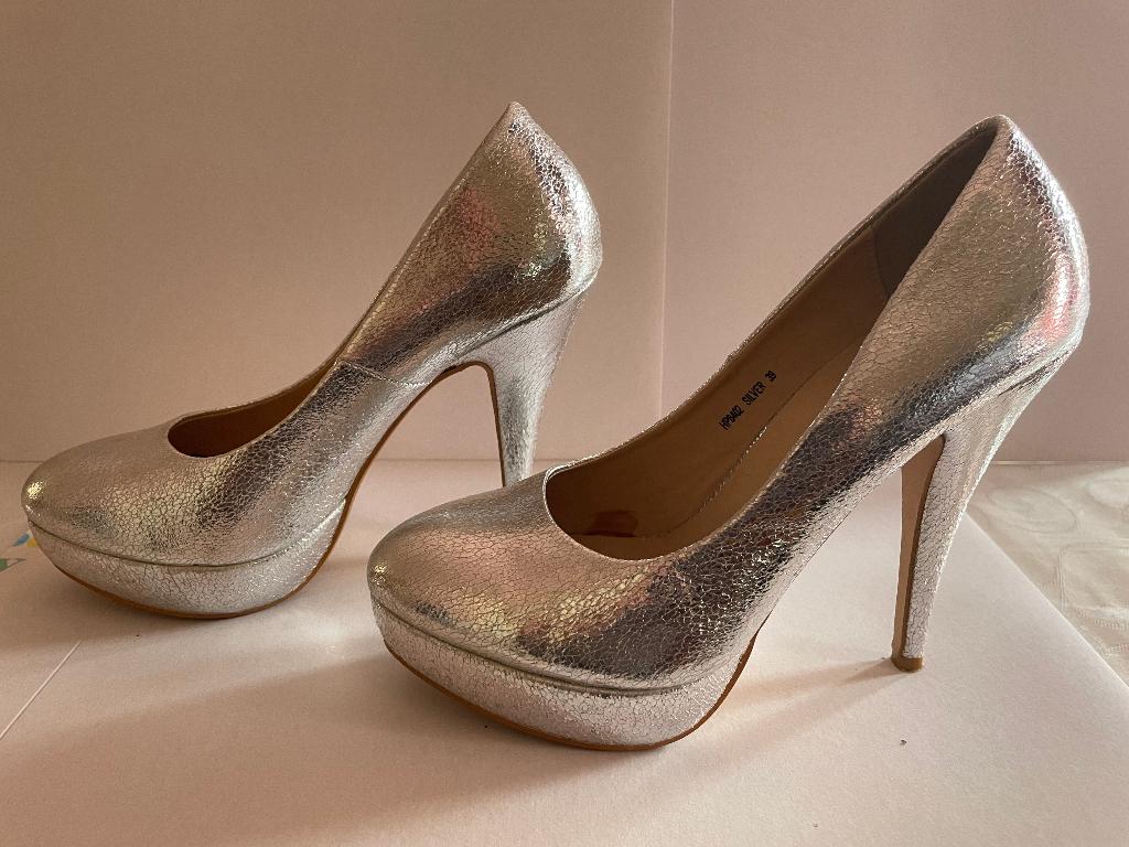 Nieuwe Zilveren Sexy High heels 13 Cm, Kleding | Dames, Schoenen, Pumps, Overige kleuren, Verzenden, Nieuw