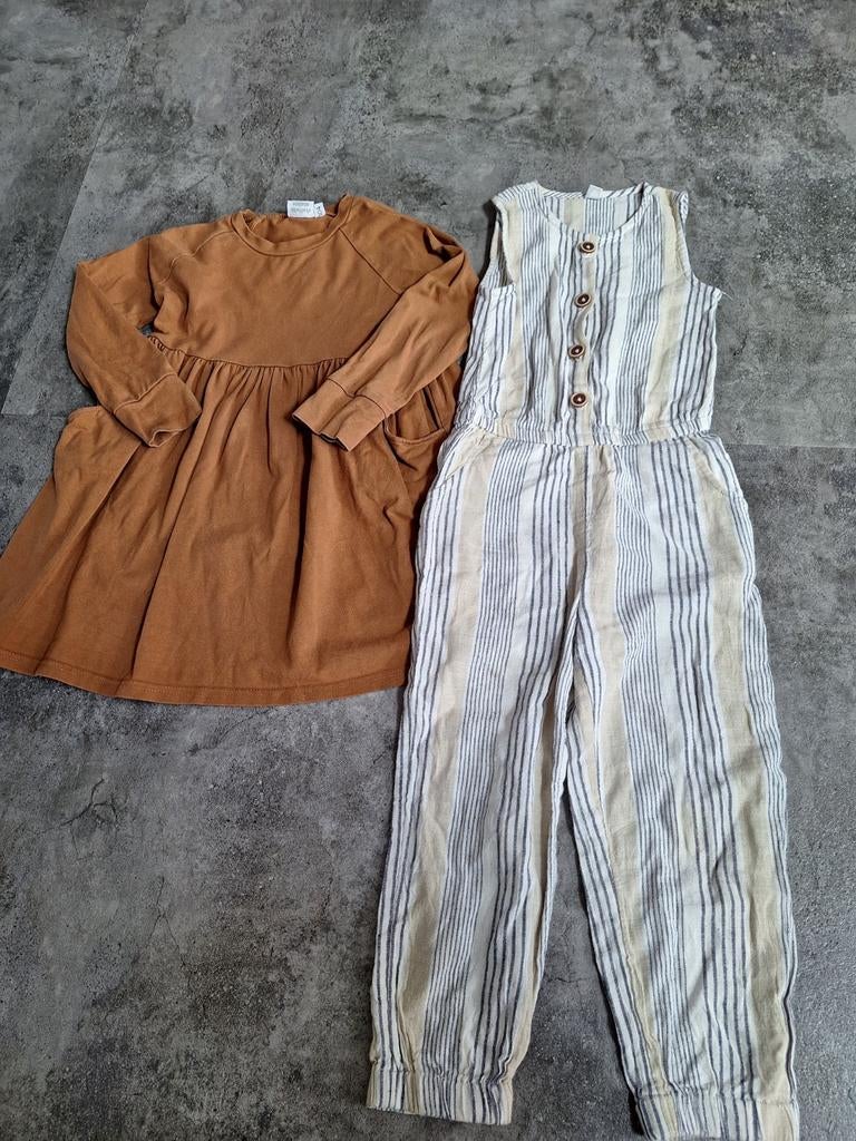 Mt 104: jurkje van Stoffeti Atelier en jumpsuit C&A!, Kinderen en Baby's, Kinderkleding | Maat 104, Gebruikt, C&A, Meisje, Ophalen of Verzenden