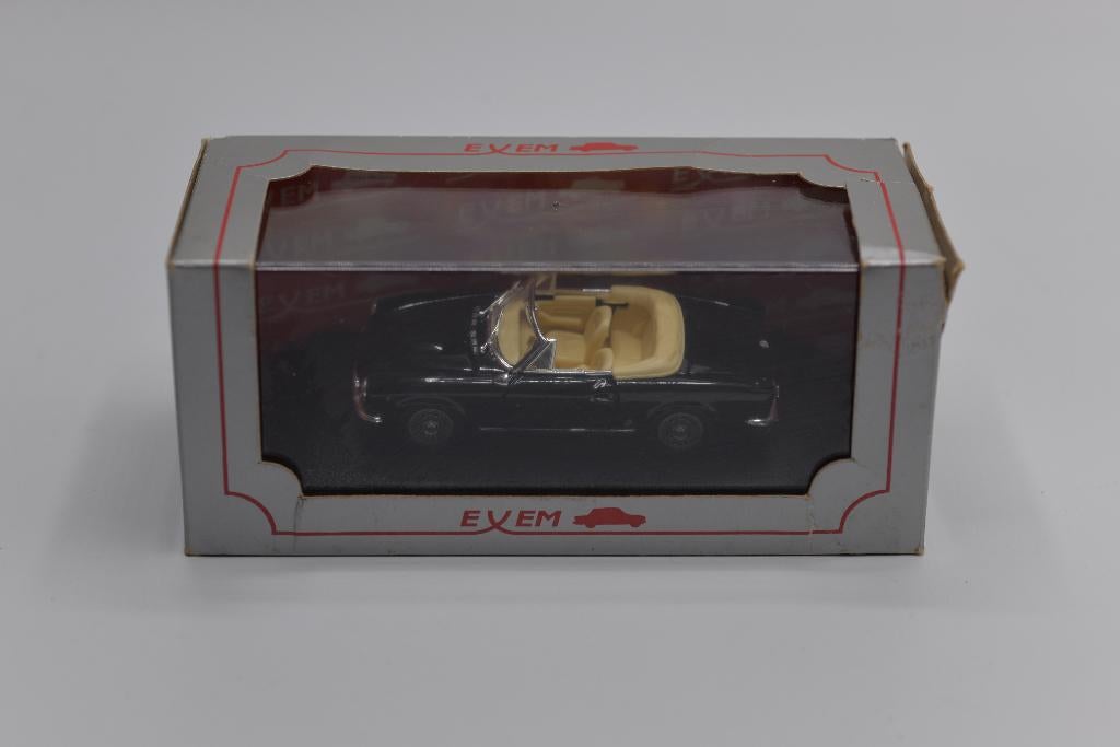 Exem Fiat 124 spider zwart 1:43, Hobby en Vrije tijd, Modelauto's | 1:43, Nieuw, Auto, Overige merken, Ophalen of Verzenden