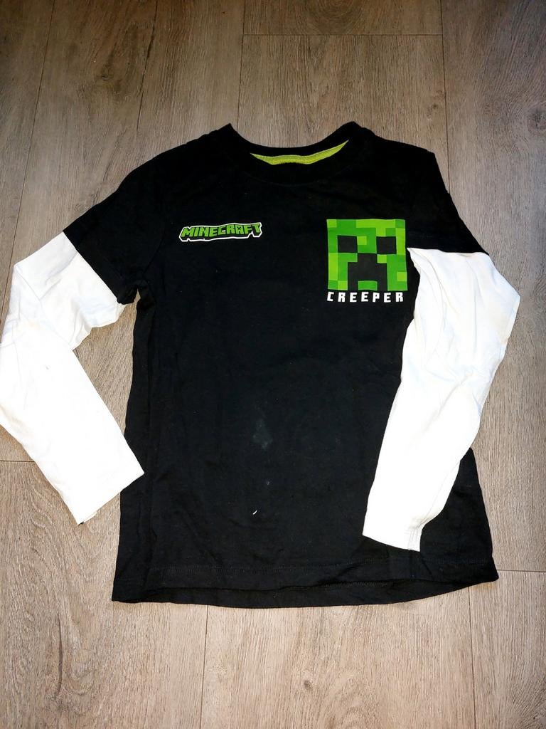 Minecraft longsleeve mt 128 of 134, Kinderen en Baby's, Kinderkleding | Maat 128, Ophalen of Verzenden, Nieuw, Jongen, Shirt of Longsleeve