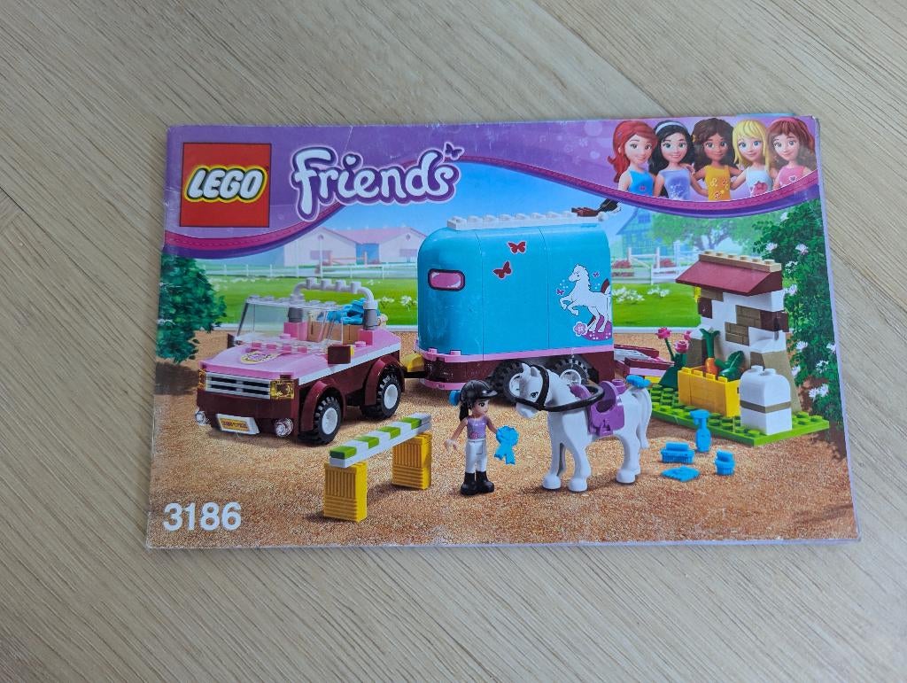 Lego Friends 3186 Paardentrailer, Ophalen of Verzenden, Zo goed als nieuw, Complete set, Lego