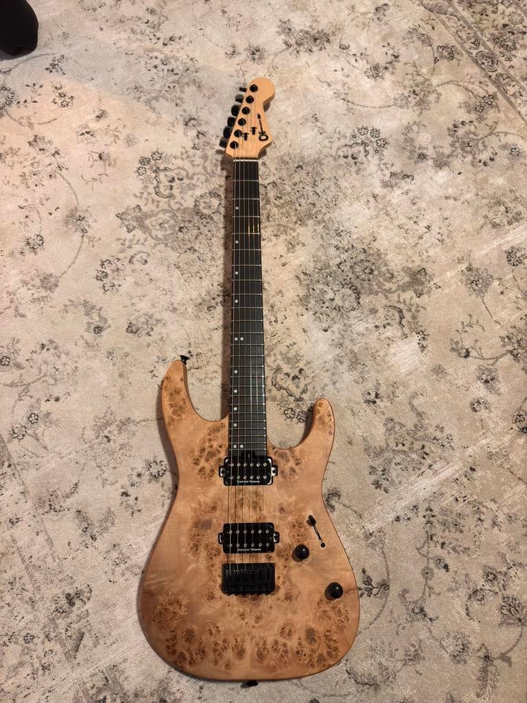 Charvel DK 24 HH HT Poplar Burl, Muziek en Instrumenten, Snaarinstrumenten | Gitaren | Elektrisch, Ophalen, Zo goed als nieuw