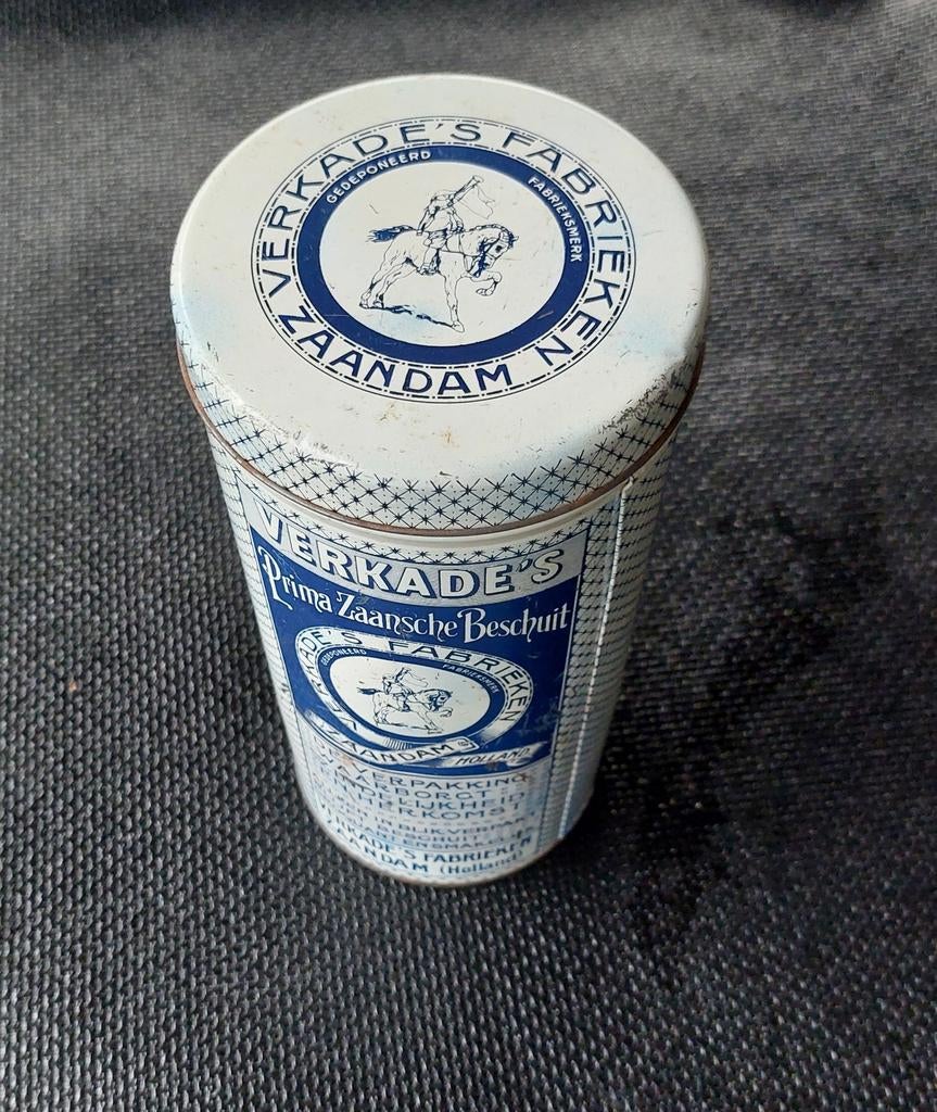 Vintage Verkade Beschuitbus, Ophalen of Verzenden, Gebruikt, Verkade