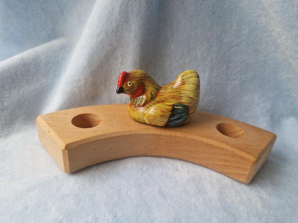 Jaarring steker kip of haan Vrije School Seizoenstafel Pasen, Verzenden, Nieuw, Overige materialen, Minder dan 25 cm