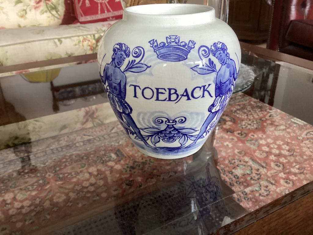 Tabakspot / Goedewaagen hoog 13 cm, Antiek en Kunst, Antiek | Keramiek en Aardewerk, Ophalen of Verzenden