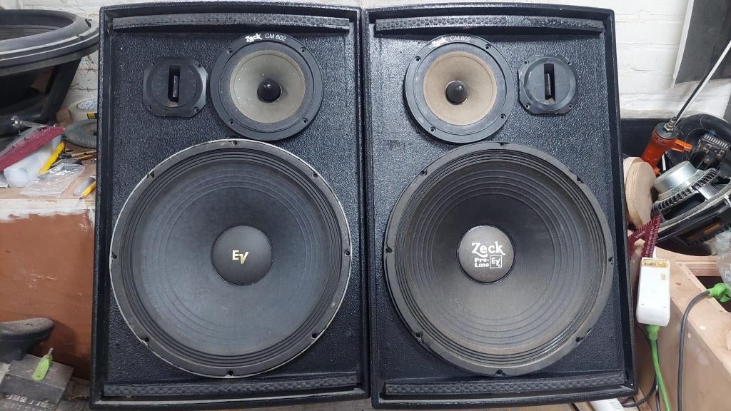 Electrovoice carnaval top kasten monitoren 3 weg, Audio, Tv en Foto, Luidsprekers, Gebruikt, Front, Rear of Stereo speakers, 120 watt of meer