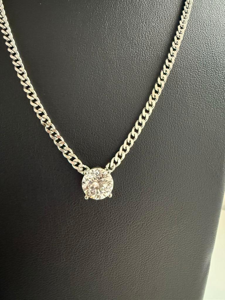 Eenvoudige uniseks ketting met schitterende steen, Sieraden, Tassen en Uiterlijk, Kettingen, Ophalen of Verzenden, Nieuw, Overige materialen