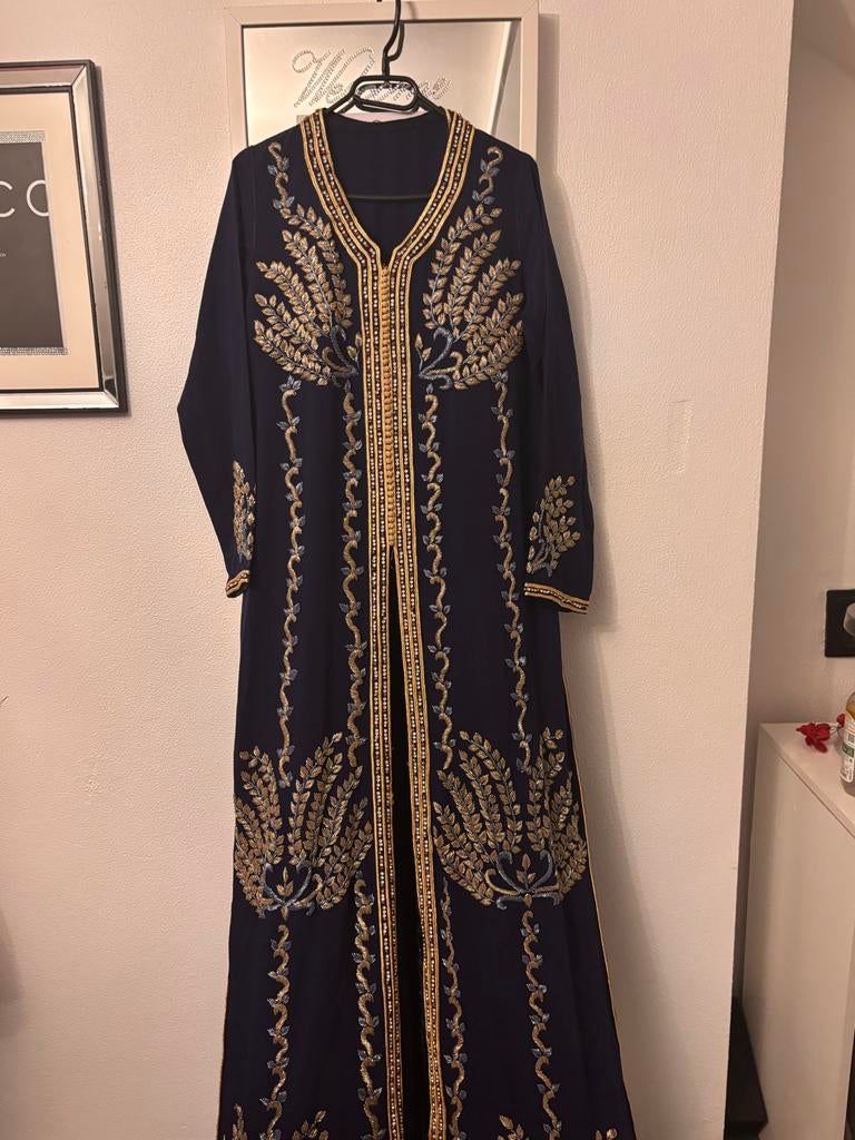 Prachtige Marokkaanse Takchita, Maat 38/40 (M), Galajurk, Blauw, Ophalen of Verzenden