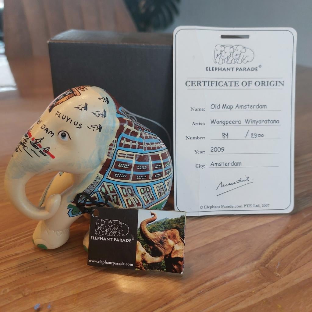 Elephant Parade - Old Map Amsterdam, Antiek en Kunst, Kunst | Beelden en Houtsnijwerken, Ophalen of Verzenden