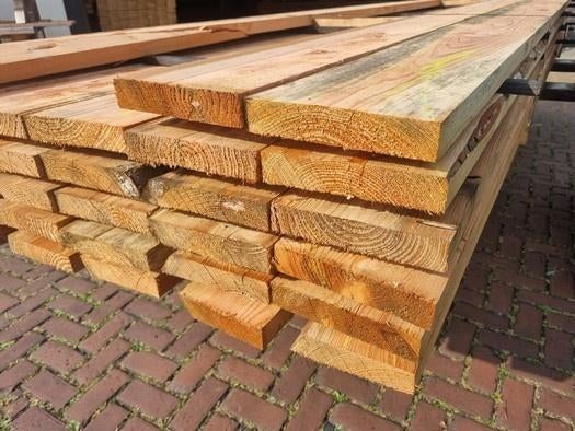 34 Douglas planken - fijnbezaagd 3.5x18.0 cm - nr: tp640, Ophalen, Nieuw, 250 cm of meer, Planken