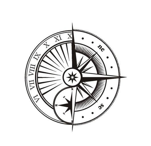 Camper caravan auto sticker zonnewijzer met kompas, Caravans en Kamperen, The River House, Info@theriverhouse.nl, Nieuw, Ophalen of Verzenden