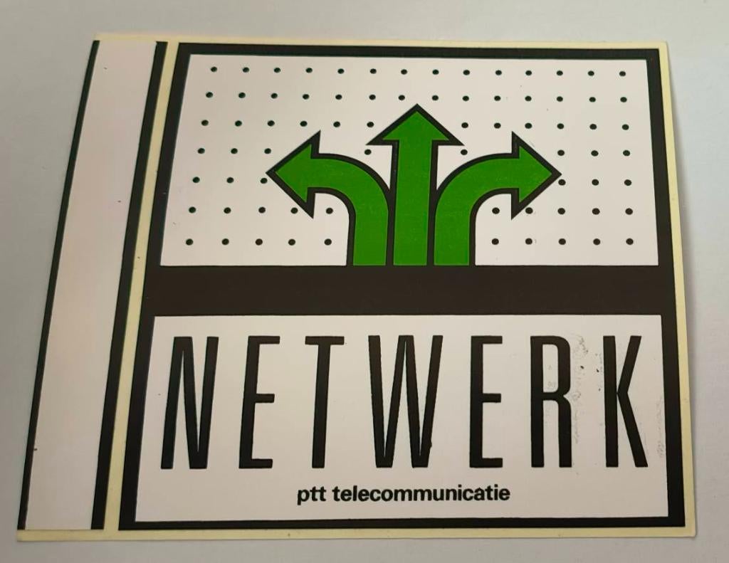 Sticker Netwerk. PTT telecommunicatie., Ophalen of Verzenden, Nieuw, Bedrijf of Vereniging