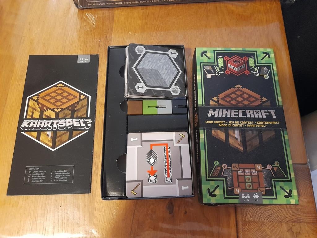 Minecraft Kaartspel - Leuk en Strategisch!, Een of twee spelers, Ophalen of Verzenden, Zo goed als nieuw, Mojang