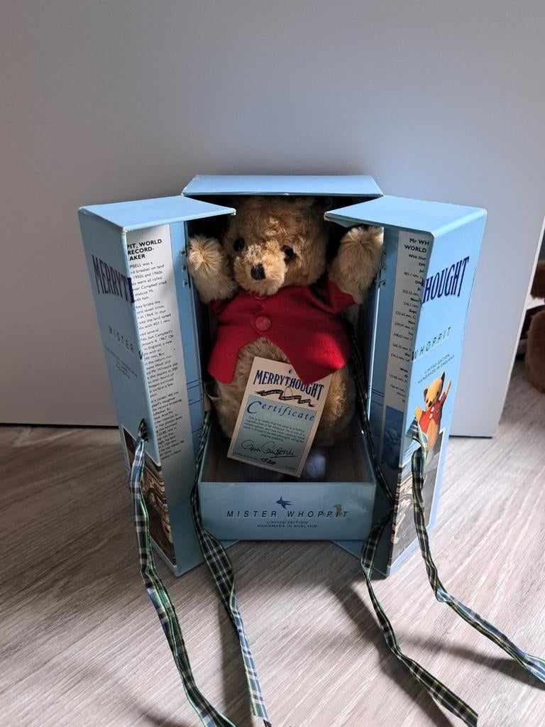 Merrythouht Mr. Whoppit beertje, Ophalen of Verzenden, Zo goed als nieuw, Stoffen beer, Overige merken