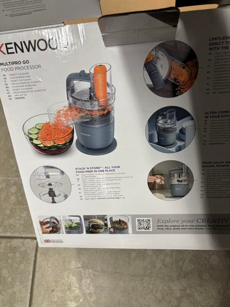 Kenwood MultiPro Keukenmachine - Gebruikt, Gebruikt, 1 tot 2 liter, 3 snelheden of meer, Ophalen of Verzenden