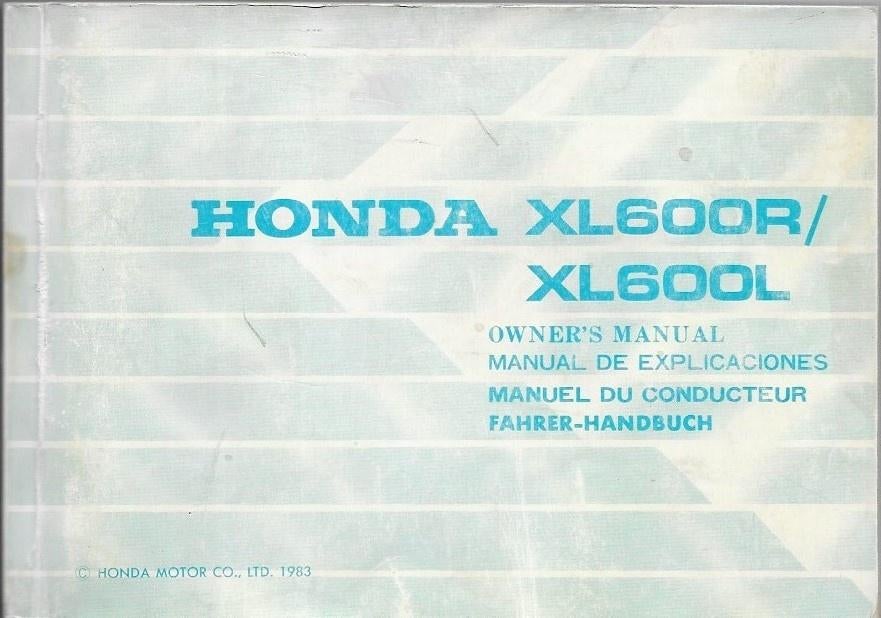 Honda XL600 R XL600 L manual handleiding (3051z), Motoren, Handleidingen en Instructieboekjes, Honda, Verzenden