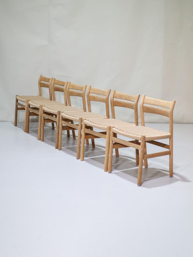 6x Børge Mogensen BM1 eetkamerstoelen eiken Deens vintage, Ophalen, Overige kleuren, Zo goed als nieuw, Overige materialen