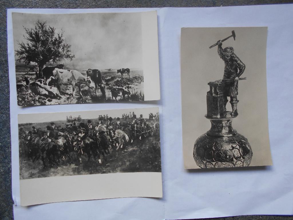 Arnhem kunstwerken gemeentemuseum partij zeven oude kaarten, Ophalen of Verzenden, 1940 tot 1960, Ongelopen, Overige thema's