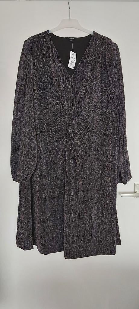 Nieuwe M&Mode glitter jurk - Maat XXL, Ophalen, Zwart, Maat 46/48 (XL) of groter, Nieuw