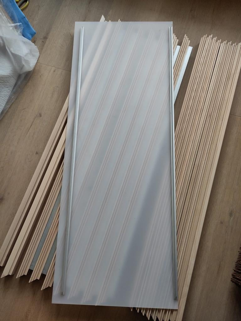 Kewlox schuifdeuren wit kunststof 120x45cm 4 stuks, Ophalen, Gebruikt