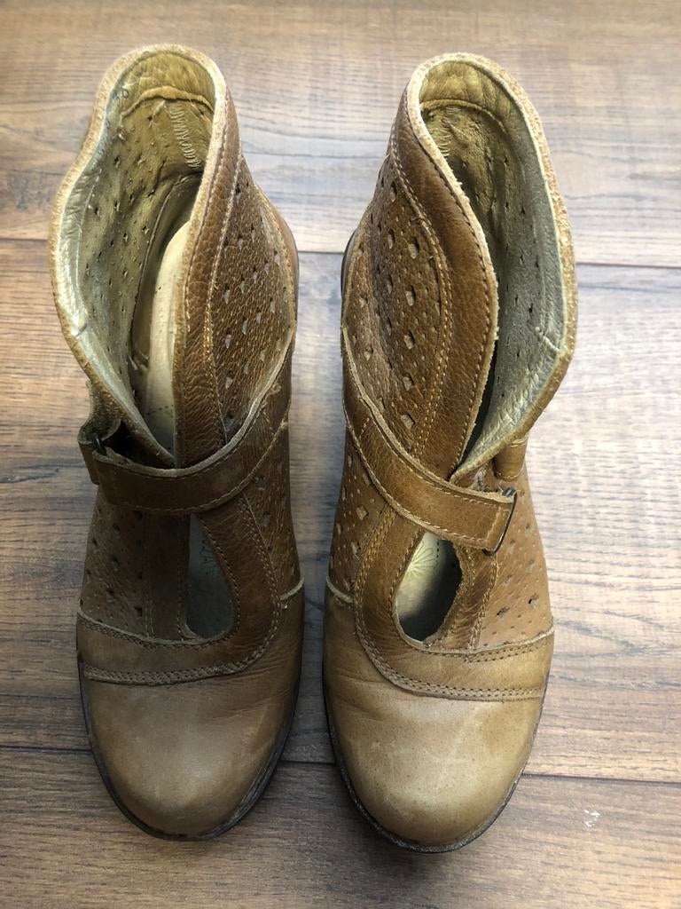 Lederen laarsjes El Naturalista - Maat 36, Ophalen of Verzenden, Gedragen, Bruin, Lage of Enkellaarzen