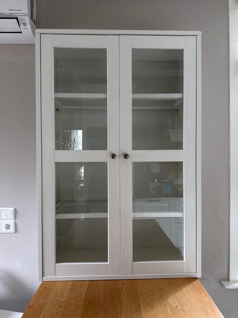 Havsta IKEA kast met glazen deuren, Huis en Inrichting, Kasten | Vitrinekasten, Ophalen, 100 tot 150 cm, 50 tot 100 cm, 25 tot 50 cm