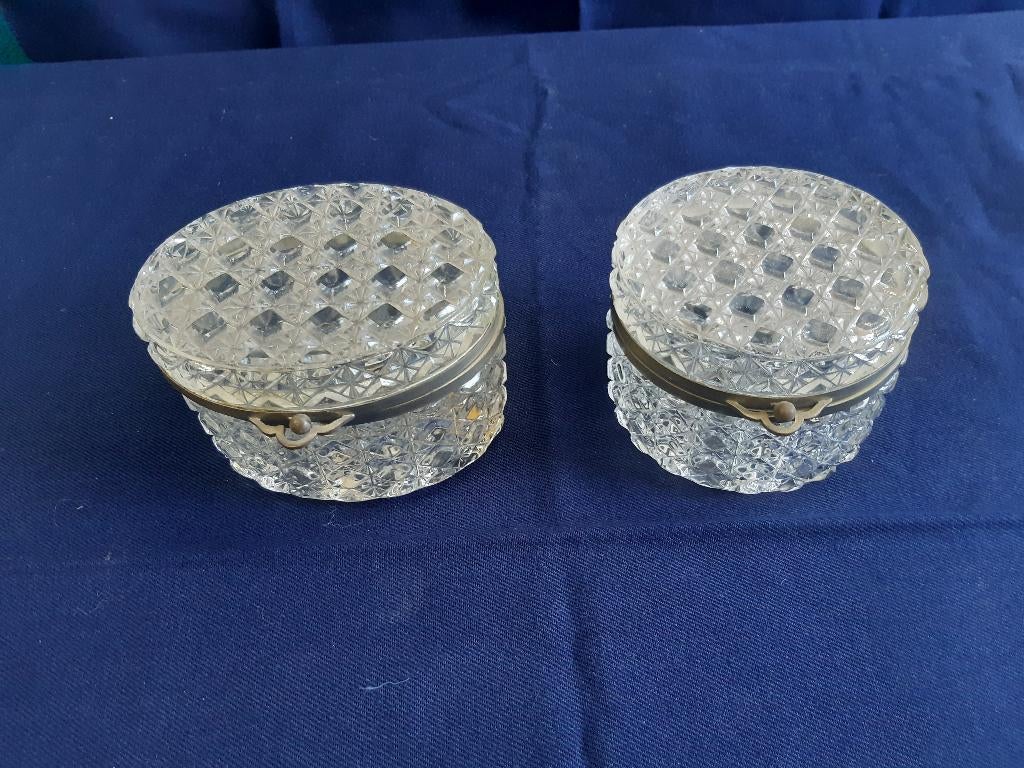 Glazen koektrommels, Huis en Inrichting, Woonaccessoires | Schalen en Manden, Zo goed als nieuw, Schaal, Rond, Glas, Ophalen of Verzenden