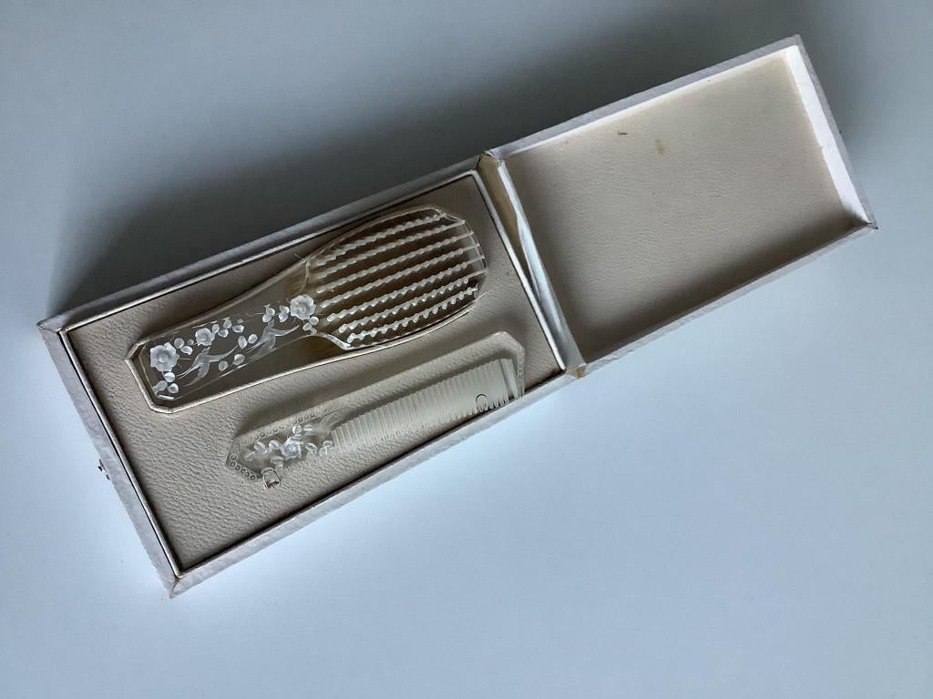 vintage lucite kinderkapsetje in etui, Ophalen of Verzenden