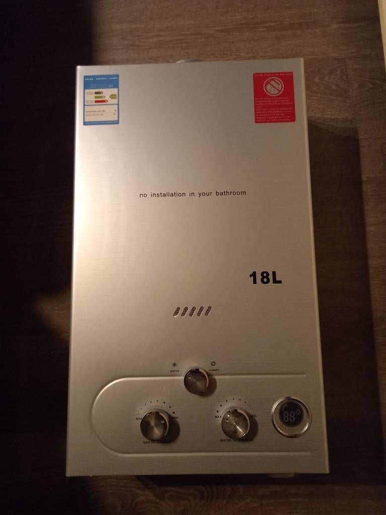 Krachtige 18 liter butaan propaan lpg geiser, Doe-het-zelf en Verbouw, Ophalen of Verzenden, Minder dan 3 jaar oud, Minder dan 20 liter