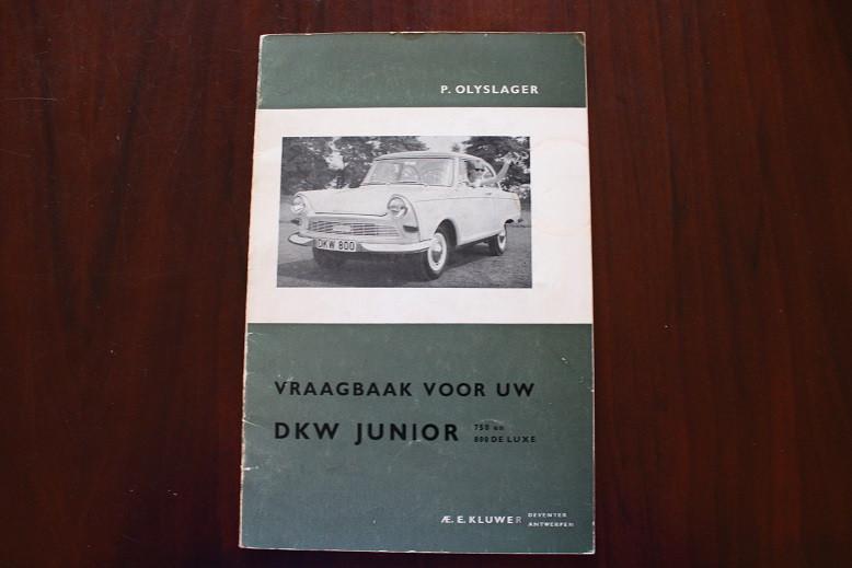 DKW Junior 750 en 800 de Luxe vraagbaak werkplaatsboek, Ophalen of Verzenden
