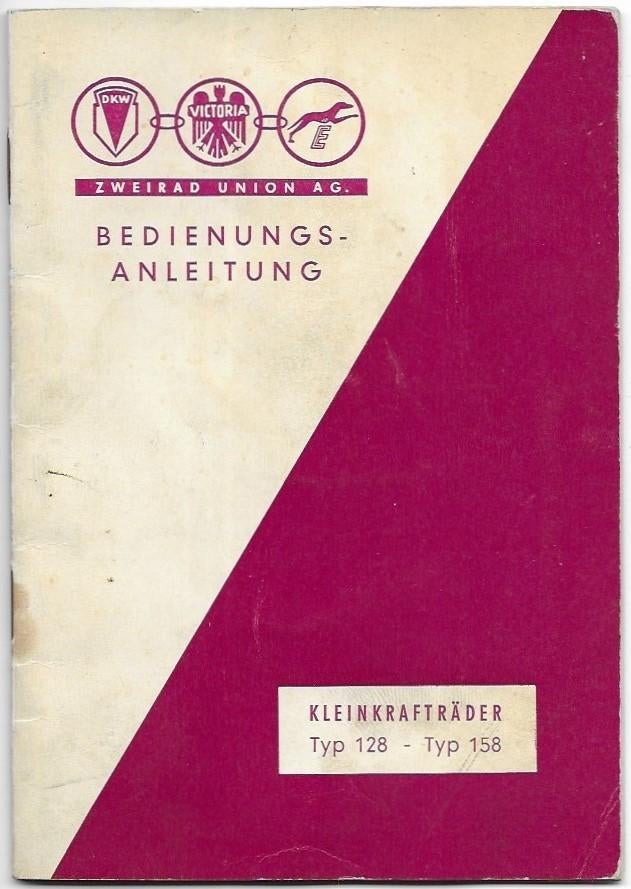 DKW 128 DKW 158 Betriebsanleitung instructieboek (010v), Ophalen of Verzenden, Zo goed als nieuw