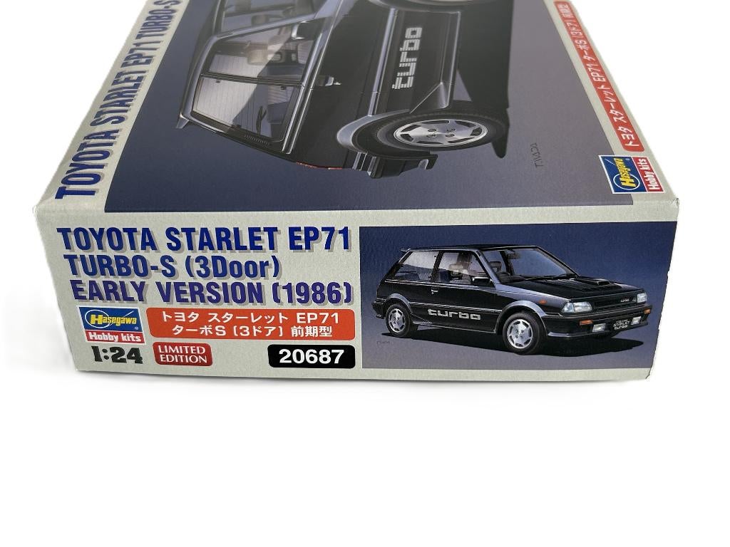 Hasegawa 1/24 Toyota Starlet EP71 Turbo S HAS-20687, Overige merken, Auto, Groter dan 1:32, Nieuw