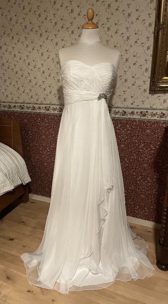 Avondjurk Gala jurk Bruidsjurk japon, Galajurk, Wit, Zo goed als nieuw, Ophalen