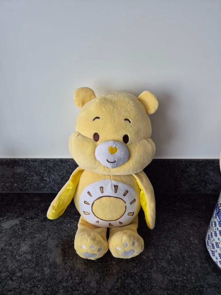 Care Bears - Knuffel Troetelbeer Funshine geel, Verzamelen, Ophalen of Verzenden, Zo goed als nieuw, Stoffen beer, Overige merken