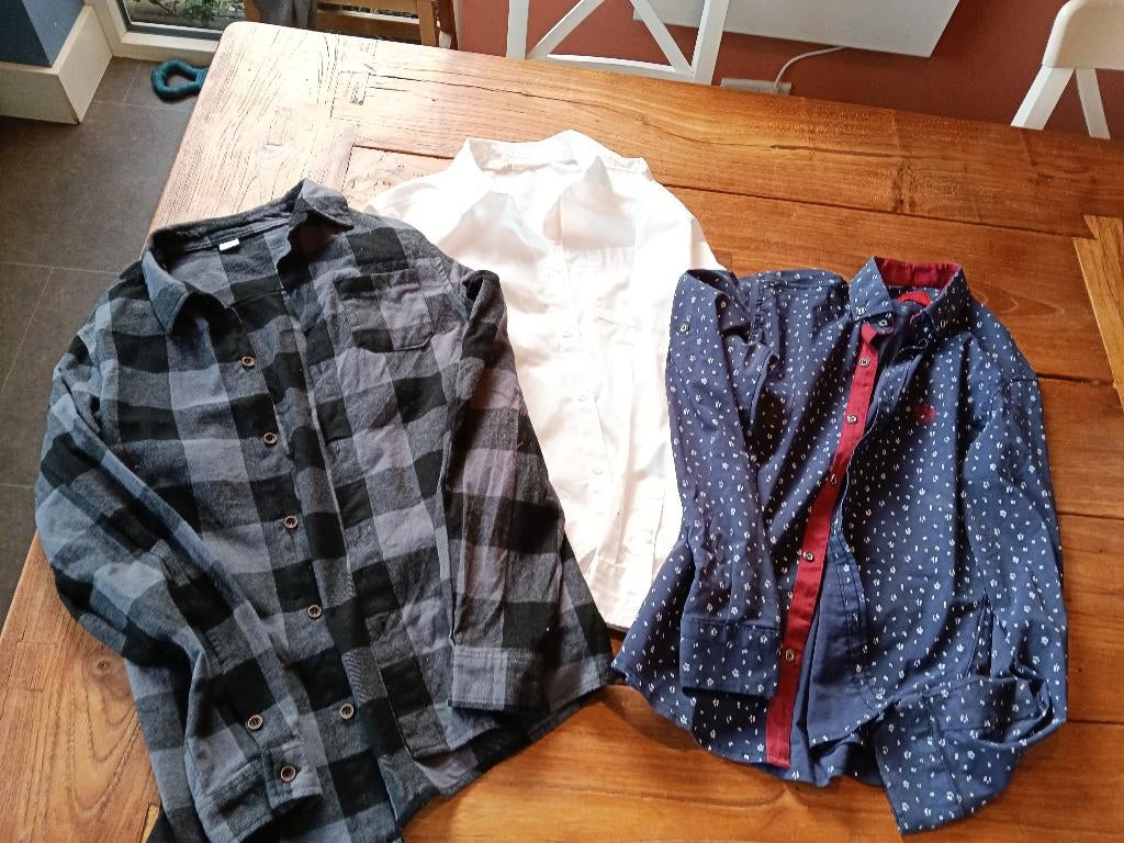 Blouse lange mouw 158, Kinderen en Baby's, Kinderkleding | Maat 158, Ophalen of Verzenden, Gebruikt, Jongen, Overhemd of Blouse