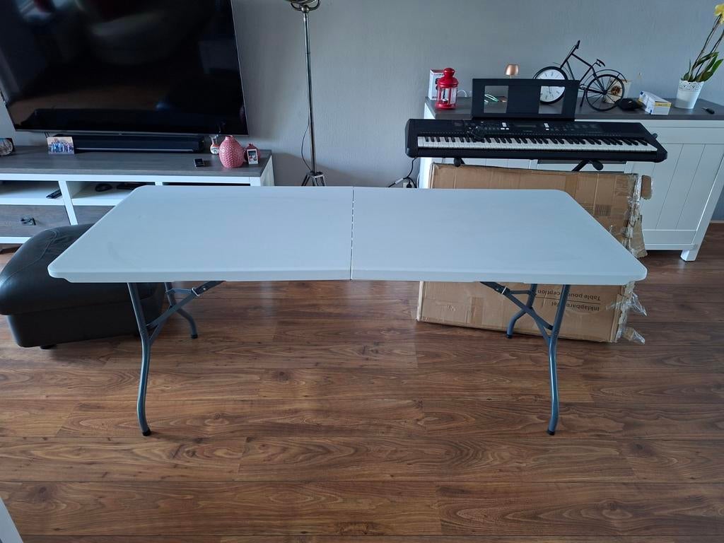 Opvouwbare eettafel, wit 180x75 ..en een 240x75, Ophalen of Verzenden