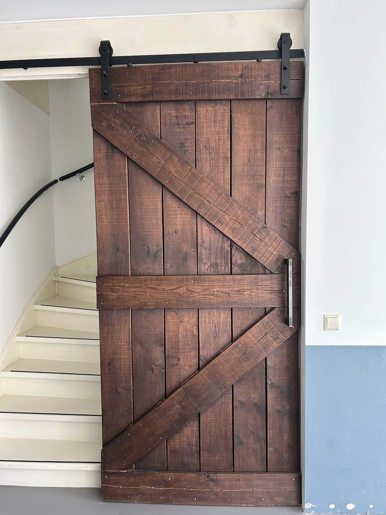 Houten deur, Gebruikt, 215 cm of meer, Binnendeur, Schuifdeur